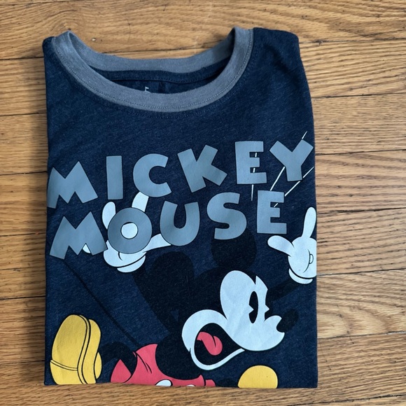 Disney Store Mickey Mouse Navy and Gray Long Sleeve Tee - Picture 6 of 6